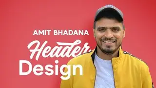 AMIT BHADANA YouTube Banner Design But in my style | Speedart