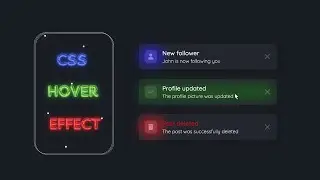 Notification Box with Hover Effect | HTML CSS