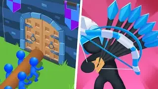 Idle Battering Ram: Castle Sie vs Merge Archers Castle - 1⭐ Android Gameplay