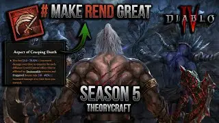 Rend Barbarian build THEORY-craft❗Creeping Death Aspect is BONKERS 👀 Diablo IV Season 5