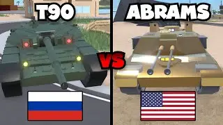 T90 Tank vs Abrams Tank in Military Tycoon Roblox!
