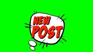 New post green screen video animation
