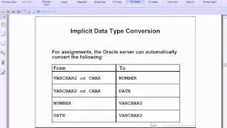 13 Oracle Database   Data Type Conversion Explicit and Implicit   To Number   To Char   To Date