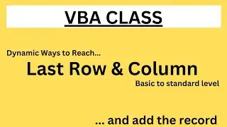 Excel VBA | Last Row in VBA | How to call Sheet |  