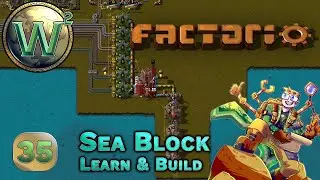 Factorio Sea Block Learn & Build - Nutrient Pulp & Fuel Oil - Let's Play - Episode 35