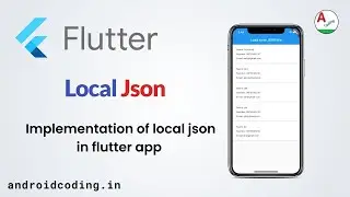 Flutter local json integration tutorial for beginners | Source in description | flutter coding