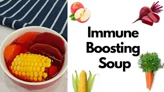 4 Ingredients to make Immune-Boosting Soup |  Beetroot Apple Soup | Plant-Based Healthy Soup