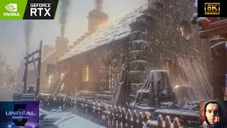 [8K Ray Tracing] Epic Realism: Medieval Skyrim Village with Nanite Displacement | Unreal Engine 5.4