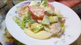 НОВИНКА! ПОТРЯСАЮЩИЙ  ВКУСНЫЙ САЛАТ // КАМХАРЖ ТЕЗ ТАЙЁР БОЛАДИГАН САЛАТ// MAYANEZLI SALAT