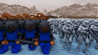 100,000 Castle Blue Knight's Versus 100,000 Phase 1 Clone Troopers || UEBS 2