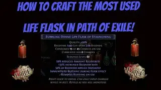 Path of Exile - How to craft the most used life flask in Path of Exile! Beginners Guide.
