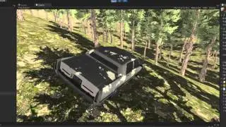 Unity Terrain - Cars and Space time