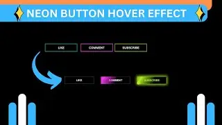 Neon Button Hover Effect Animation Using HTML CSS