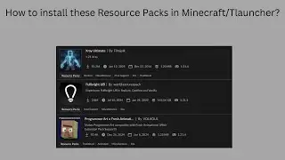 How to install Resource Packs in Minecraft/Tlauncher | X-Ray Ultimate, FullBright, Fresh Animations.