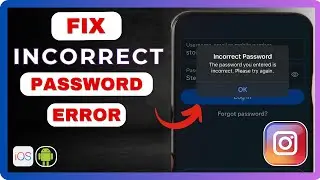 Instagram Password Incorrect Problem | Instagram Login Problem Incorrect Password