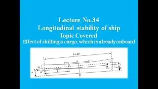 Lecture 34 Effect of shifting a cargo on new draft Trim or Longitudinal stability