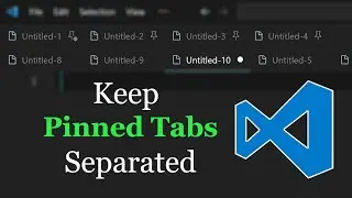 VS Code — Display Pinned Tabs on Separate Row