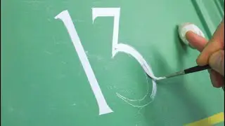 SIGN PAINTING a traditional handmade wooden house number sign sample