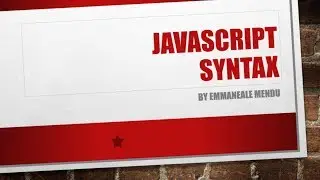 JavaScript Syntax