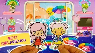 BEST GIRLFRIENDS Toca Life World /Toca life story /Quiet Book Toca Life World Neon Rainbow Apartment