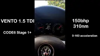 Volkswagen Vento 1.5 TDI 0-160 Code6 Stage1+ remapped acceleration test