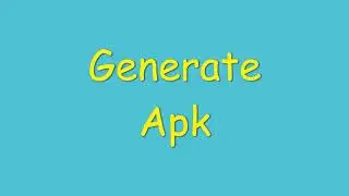 Generate APK in flutter using Android Studio.