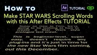 Make words move like Star Wars - After Effects TUTORIAL 2017
