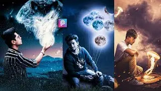 PicsArt 3D Moon Galaxy Photo Editing Tutorial in picsart Step by Step in Hindi - Taukeer Editz