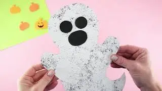 How to Make a Sponge Painted Ghost Craft