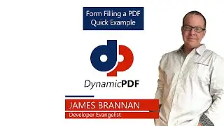 Form Filling a PDF Quick Example