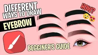 DIFFERENT WAYS TO DRAW EYEBROWS | INFINITE PAINTER [ VECTOR / VEXEL ART ]