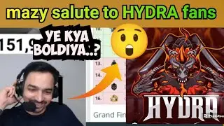 HYDRA fans ko salam karte huwe mazy,ye kah diya.? everyone shock