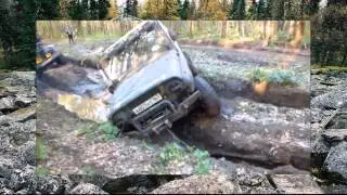 #296. УАЗ 4x4 против Нивы против ГАЗ 69 по грязи (часть 2)
