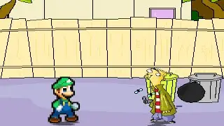 MUGEN Super Better Luigi (Me) Vs Ed (WlanmaniaX, AI patched)
