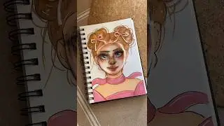 I did a knitted doll makeup look in my sketchbook!😝🎨✨