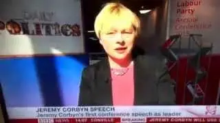Angela Eagle MP swearing on National lunchtime BBC News