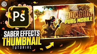 How To Make PUBG Montage Glow Saber Effect Thumbnail | Photoshop Tutorial | Urdu/Hindi | BOSS GFX