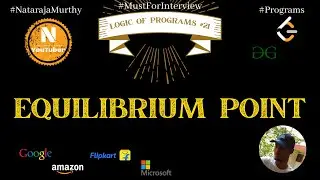 Equilibrium Point | Nataraja Murthy | Program #21 | Stay Safe and Code 