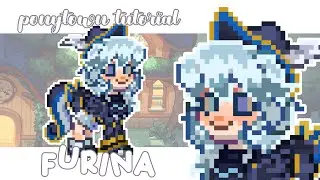 ✮⋆˙ ☄️Pony Town⋆˙  ∘₊✧─Furina Cosplay Tutorial─✧₊∘  •°GENSHIN IMPACT°•  ⋆˙ by szha ⋆˙