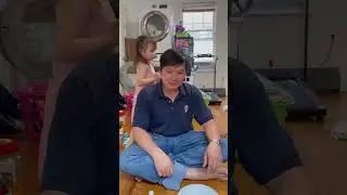 Little girl massages for PaPa!