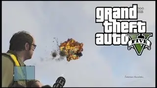 GTA V - Train rampage (five star police shootout)