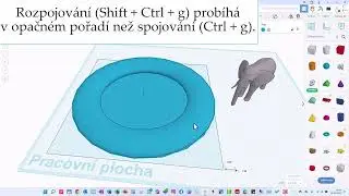 Seskupování a rozpojování objektů v Tinkercadu