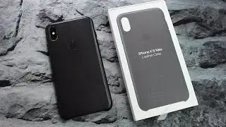 Black Apple Leather Case || iPhone XS Max
