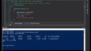 What does the PowerShell Return keyword return?