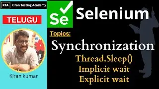 Synchronization  in Selenium || Implicit wait in selenium , Explicit wait in selenium
