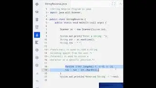 String Reverse Program in Java 