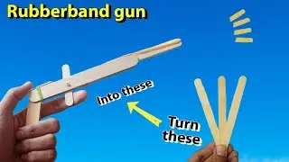 How to Make a Rubber Band Gun -Pocket Pistol | Powerful rubberband gun | Gun which shoots rubberband