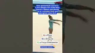 QUAL A FORÇA QUE ATUA SOBRE O CORPO DA ATLETA NO SALTO?🤸‍♀️🥇 #SHORTS