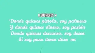 O quereres - Letra en español