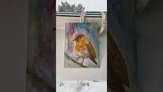 Как вам птичка ? #картина #картинамаслом  #painting #живопись